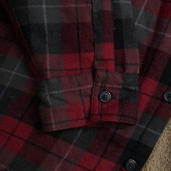 G.H BASS CO XL FLANNEL FLEECE SHIRT JACKET (RED) - Picture 2 of 3